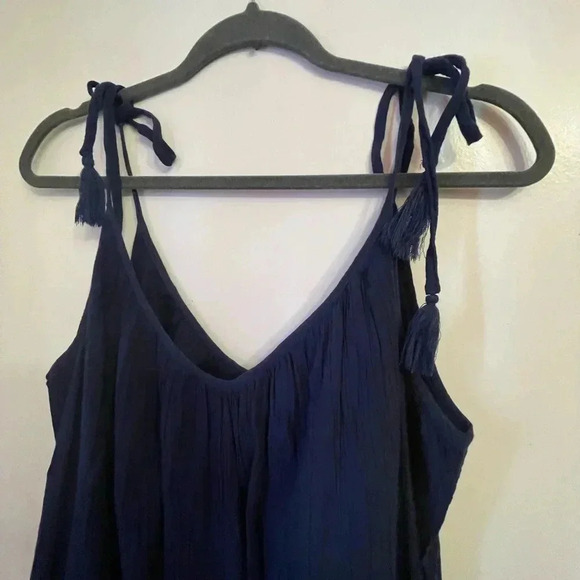 Old Navy colorblock tie-shoulder maxi dress EUC L - Picture 4 of 5